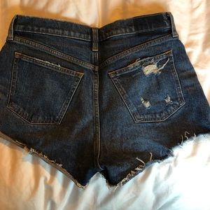 Abercrombie and Fitch denim mom shorts.